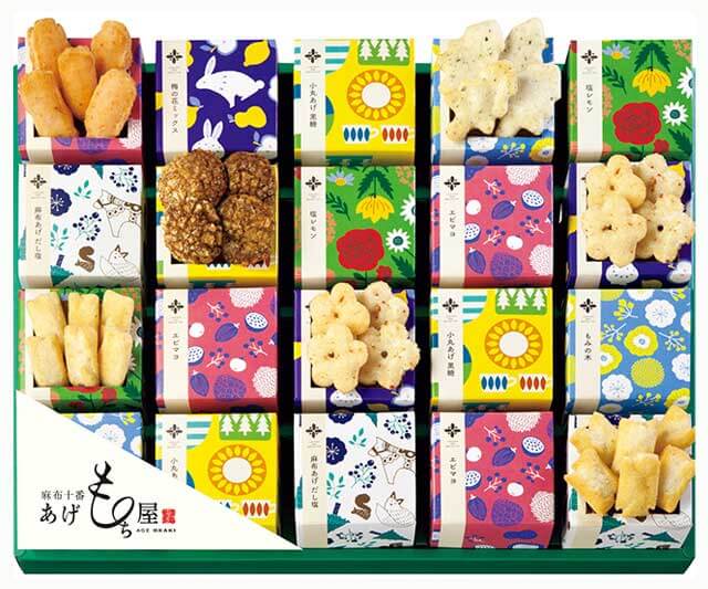 麻布十番・あげもち屋【法要の引き物】花キューブ詰合せ