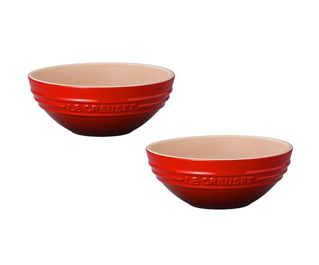 【ル・クルーゼ】マルチボウル15cm(2個入り)チェリーレッド