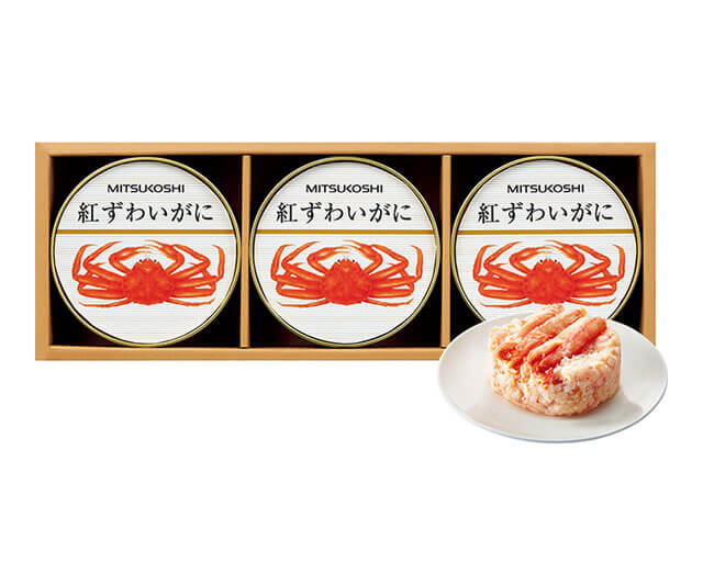 三越 国産紅ずわいがに缶詰