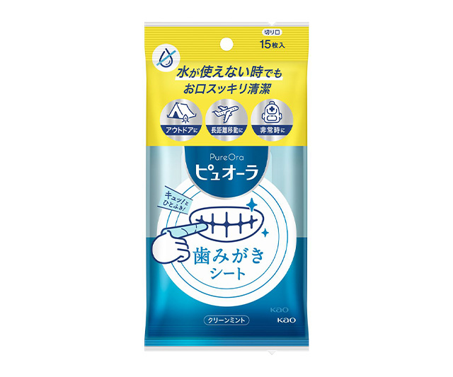 【衛生用品】<ピュオーラ>歯磨きシート 15枚入り×24袋入