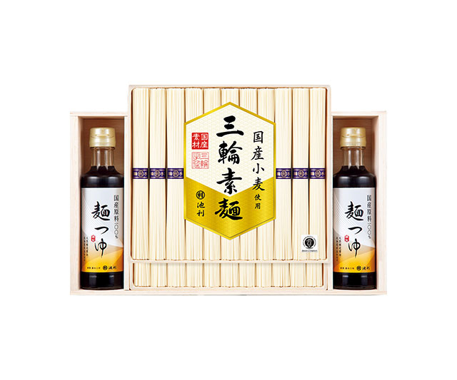 【​​池利】《お中元》日本の素材を使った三輪素麺・麺つゆ詰合せ