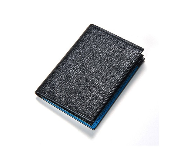 【ラルコバレーノ】【刻印】名刺入れ BLACK×TURQUOISE